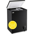 WANAI Chest Freezer 3.5 CU.FT Deep Freezer Compact Mini Freezer 7 Temperature Control Low Noise with Removable Basket for Dorm Apartment Home Kitchen