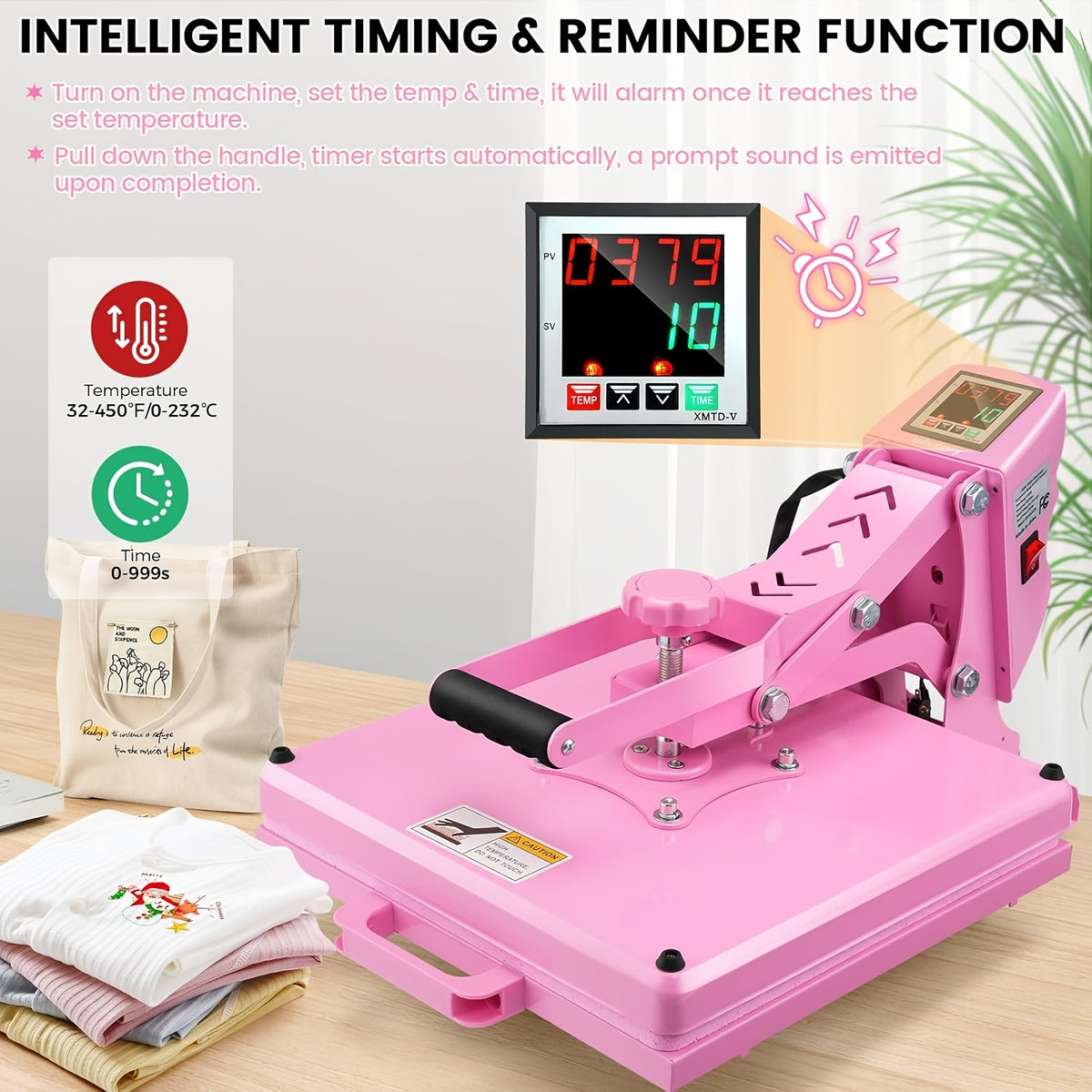 HOMDOX 15"x15" - 11pcs(8 In 1) / 8pcs(5 In 1) Heat Press Set With 30OZ Tumbler Press, Slide Out 360° Swing Away For T-Shirt/Cloth Bags/Tumbler/Mug/Hat/Plate - 15"x15" Slide Out T-shirt Heat Press Machine Can Only Press T-Shirt/Pillows/Cloth Bags