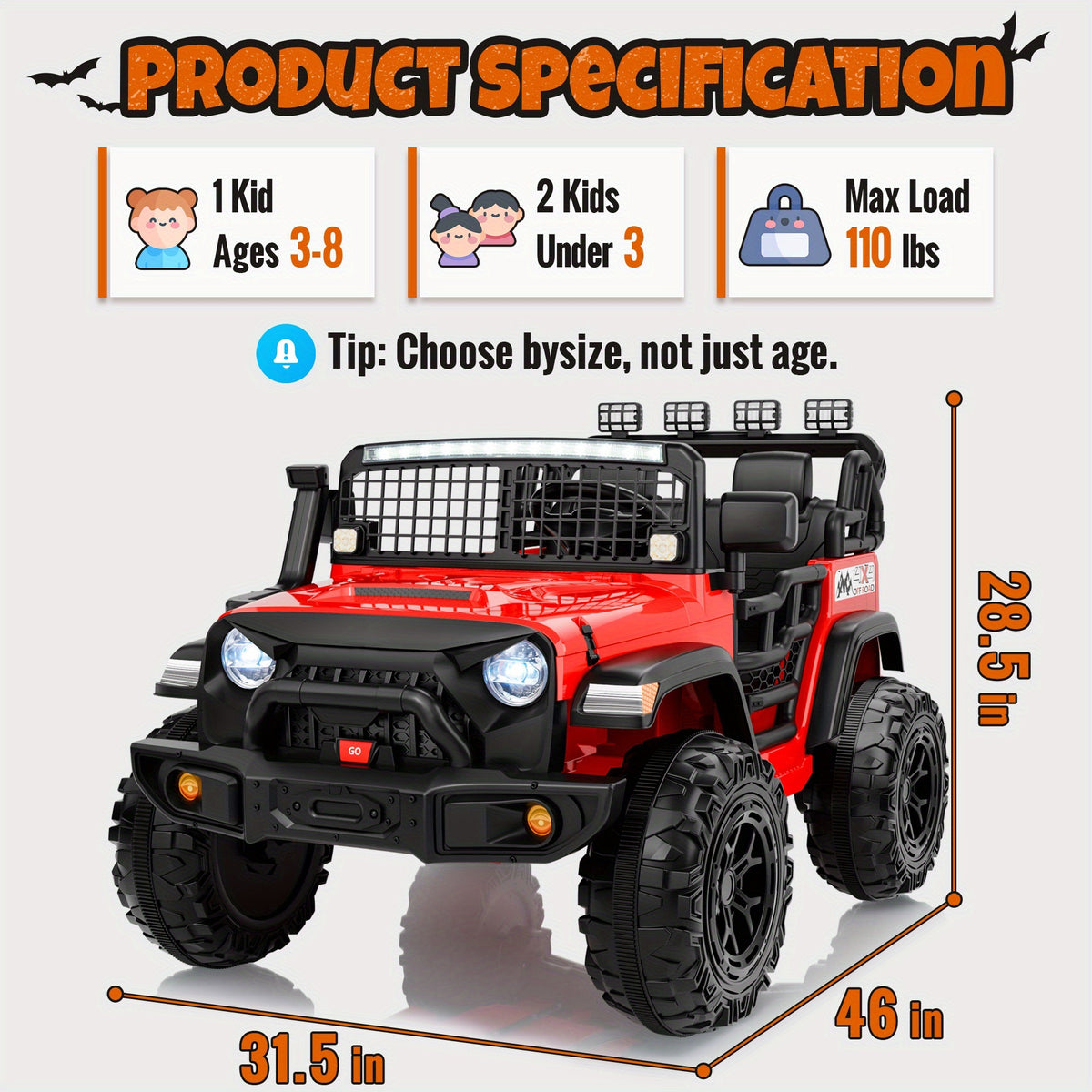 24V 4WD Kids Ride-On UTV Car with Parent Remote Control, 2-Seater, Music, LED Lights, All-Terrain Vehicle for Outdoor Fun, Ideal Gift for Boys And Girls