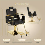 Salon Chair Hydraulic Barber Chair 360 Degrees Rolling Swivel Barber Chairs, Hydraulic Reclining Barber Chair for Barbershop Hair Salon Spa Equipment