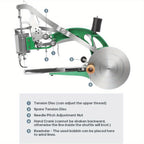 Manual Faux Leather Sewing Machine with 360° Rotating Foot - Heavy-Duty Portable Sewer Suitable for Leather, Shoe & DIY Projects, Compact Manual Operation, Easy Assembly, Durable Aluminum Alloy (for home, Clothing Factories)