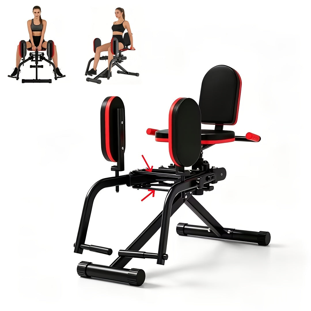 2-In-1 Glute Machine - Hip Abduction & Adduction Exercise Equipment - 3 Resistance Levels For Glute Strengthening, For Home Use, Upper Back Exerciser, Adjustable Glute Trainer, Thigh Workout Equipment For Hip Sculpting & Butt Lifting