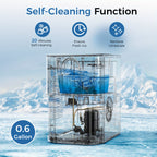 Self Dispensing Nugget Ice Maker Countertop, 46LB Per Day Automatic Chewable Ice, 44lbs/ 24H Nugget Ice Machine, for Home/ Party/ RV/ Camping
