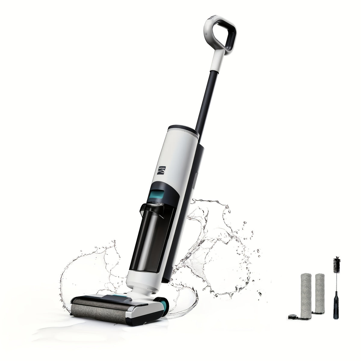 [3-in-1 Self-Cleaning Mop] Kenmore AquaLite 3-in-1 Cordless Wet Vacuum 8kPa Hard Floor Cleaner with Automatic Air-Drying, 35mins Runtime & One Edge Self-Cleaning Mop 0.8L Capacity for Multi-Surface And Messes, White