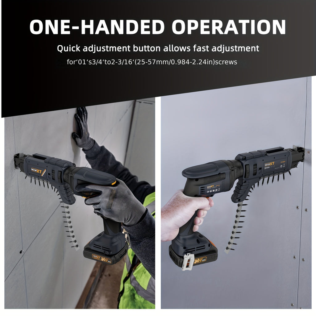 Drywall Screw Gun – MAXXT 20V Cordless Autofeed Screwdriver for Drywall Installation and Construction Projects