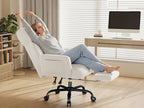 Big Tall Office Chair, Flip Armrests For Pets & Cross Legged Sitting, Adjustable Back & Footrest, Comfortable Fabric Executive Ergonomic Chair For Office, Study, Meeting Room, Pink, White, Black, Grey