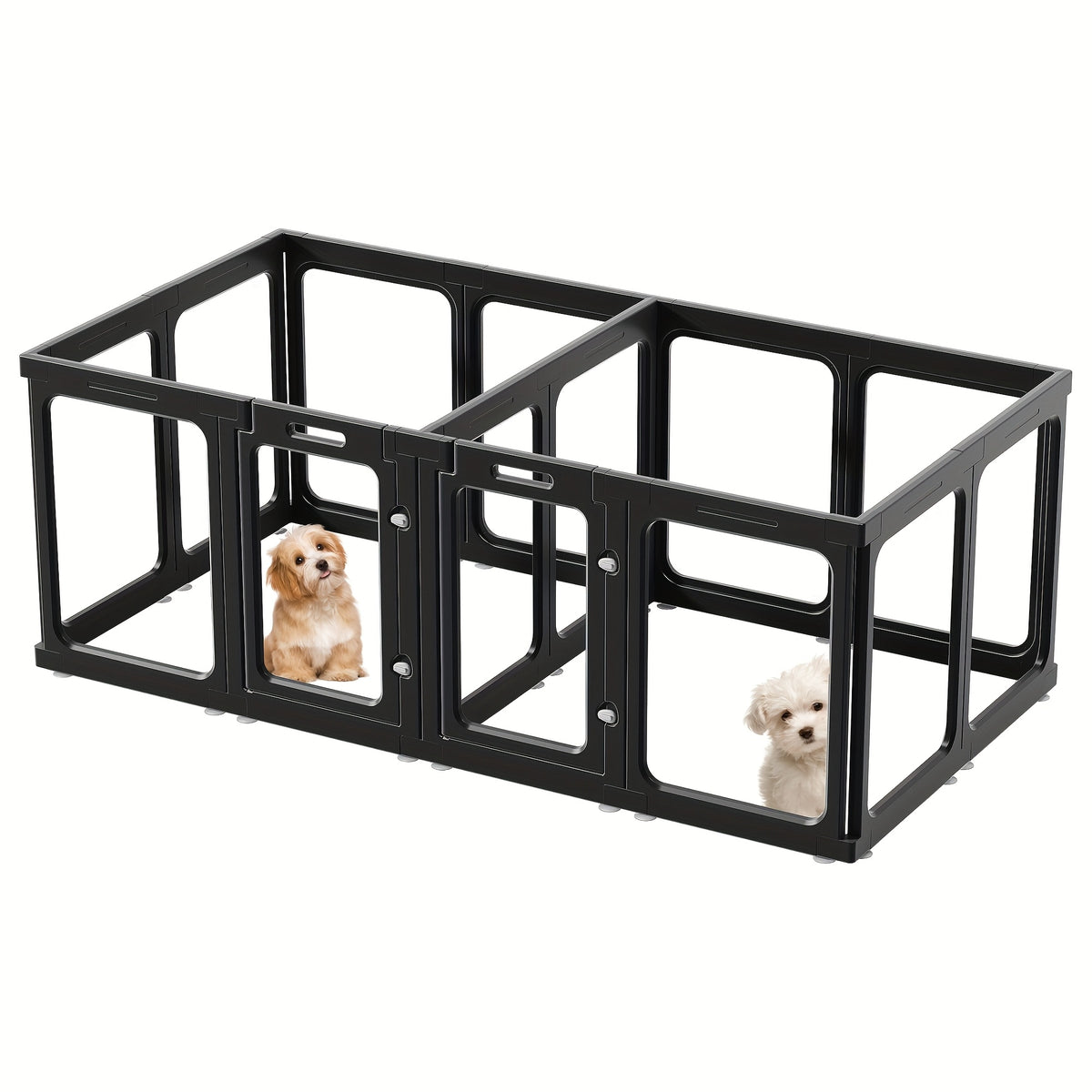 [Acrylic Pet Playpen] Clear Acrylic Dog Playpen With Door, For Puppy Cat Rabbit Transparent Pet Pen, Indoor Dog Playpen, Dog Fence, Easy Assembly And Cleaning Dog Pen For Small To Medium Dogs