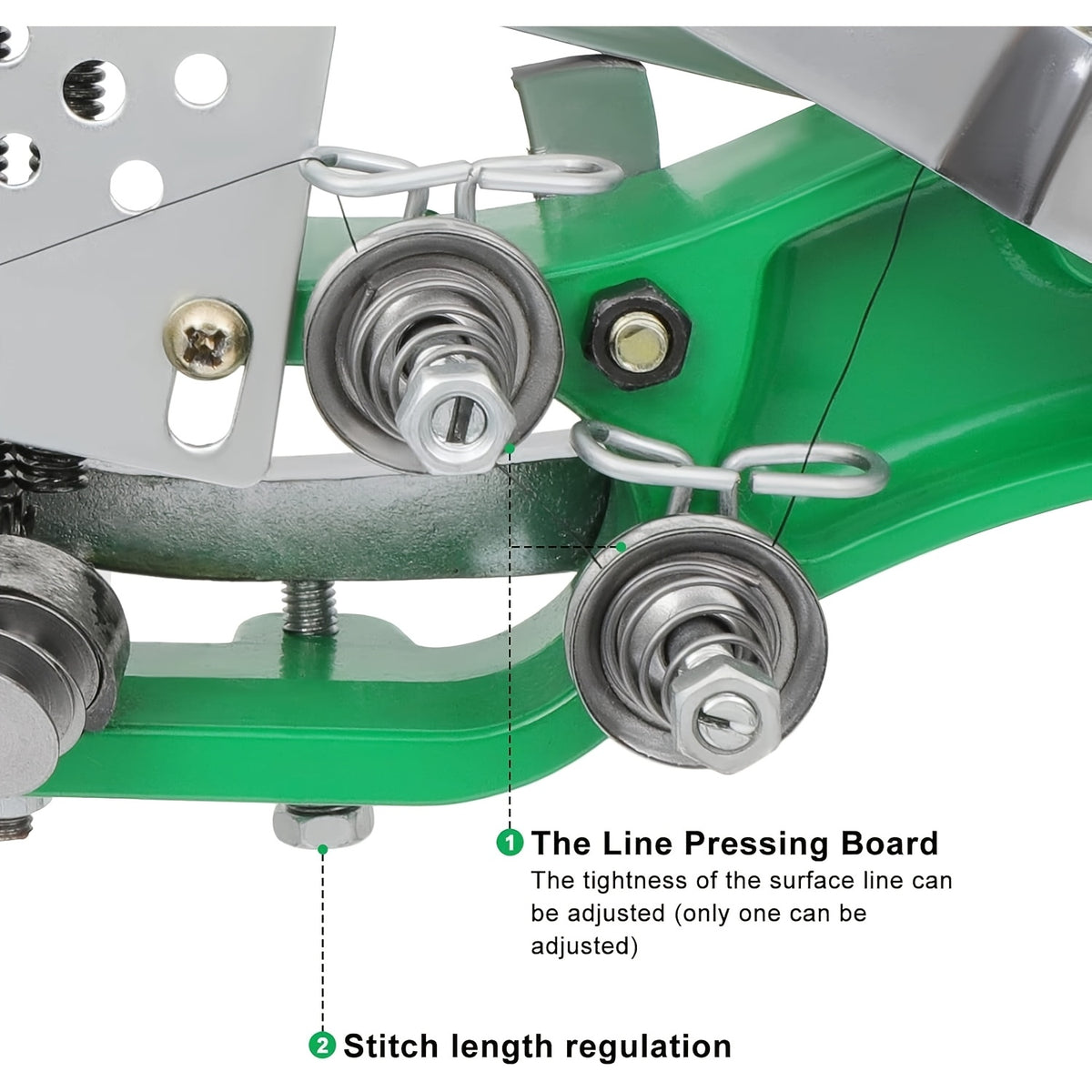Heavy-Duty Leather Stitching Machine | Industrial Shoe Repair Equipment, Dual Thread System for Shoes, Bags, Belts, Sew Thick Materials Like Leather, Canvas, Nylon, Professional for Upholstery, Tents, Coats | Green, Non-Electric, Brand: GCCSJ