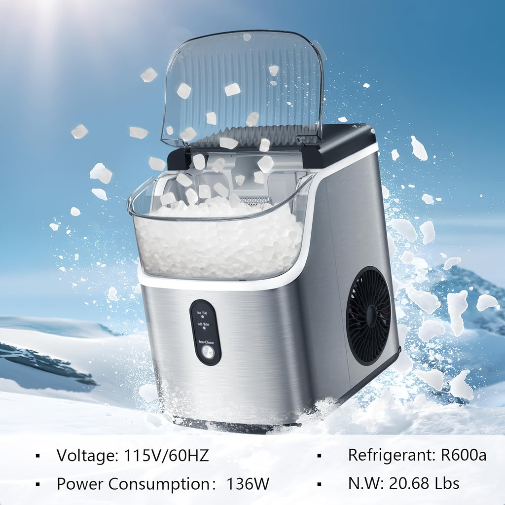 Countertop 26lbs/day 35lbs/day Ice Maker Portable Ice Machine, Automatic-Cleaning Suitable for Outdoor Camping Bar Party And Kitchen, Black