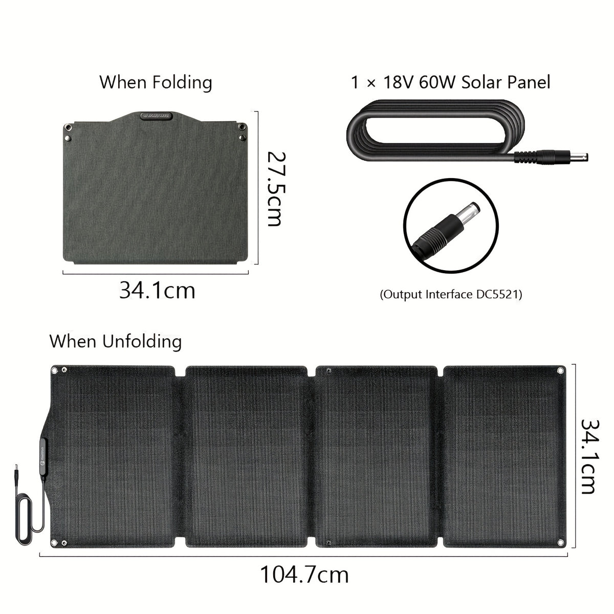 Portable Power Station Flashfish 151Wh with 200W AC Outlet and 60W Solar Panel for Camping and RV Backup