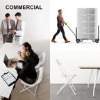 100/50/20 Pack Office Folding Chairs, Indoor/Outdoor Folding Chairs, Reinforced Plastic Seats With 350lb Weight Capacity, Commercial-Grade Stackable Seating, For Offices, Conference Rooms, Weddings