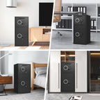 6.0 Cub Extra Large Heavy Duty Fireproof for home Safe Box with Biometric Fingerprint Lock, Backlit Keypad & Deposit Slot - Dual Alarm System, Digital Display, Metal Construction, Secure Cash & Valuables Storage for Home, Office