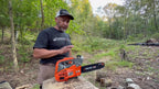 NEO-TEC 12'' Top Handle Gas Chainsaw, 2-Stroke 25.4cc Portable Chain Saws for Trees Gas Powered Wood Cutting