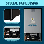 3.8 Cu.Ft Mini Fridge with Freezer, Double Door Compact Refrigerator with Adjustable Thermostat, Removable Shelves, Low Noise, Mini Fridge with Top Freezer for Bedroom, Office, Dorm, RV