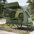 MULTIGOT 2-Person Compact Portable Pop-Up Tent/Camping Cot W/ Air Mattress & Sleeping Bag