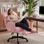 Adjustable Height And Armrest Office Chair with Pocket Spring Cushion, Retractable Footrest Recliner, Swivel High Back Gaming Chair for Home Office, Gaming, Rest, Study