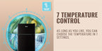 Mini Refrigerator with Separate Freezer and 7-Level Thermostat — WANAI Black, 3.5 or 4.5 Cu. Ft.