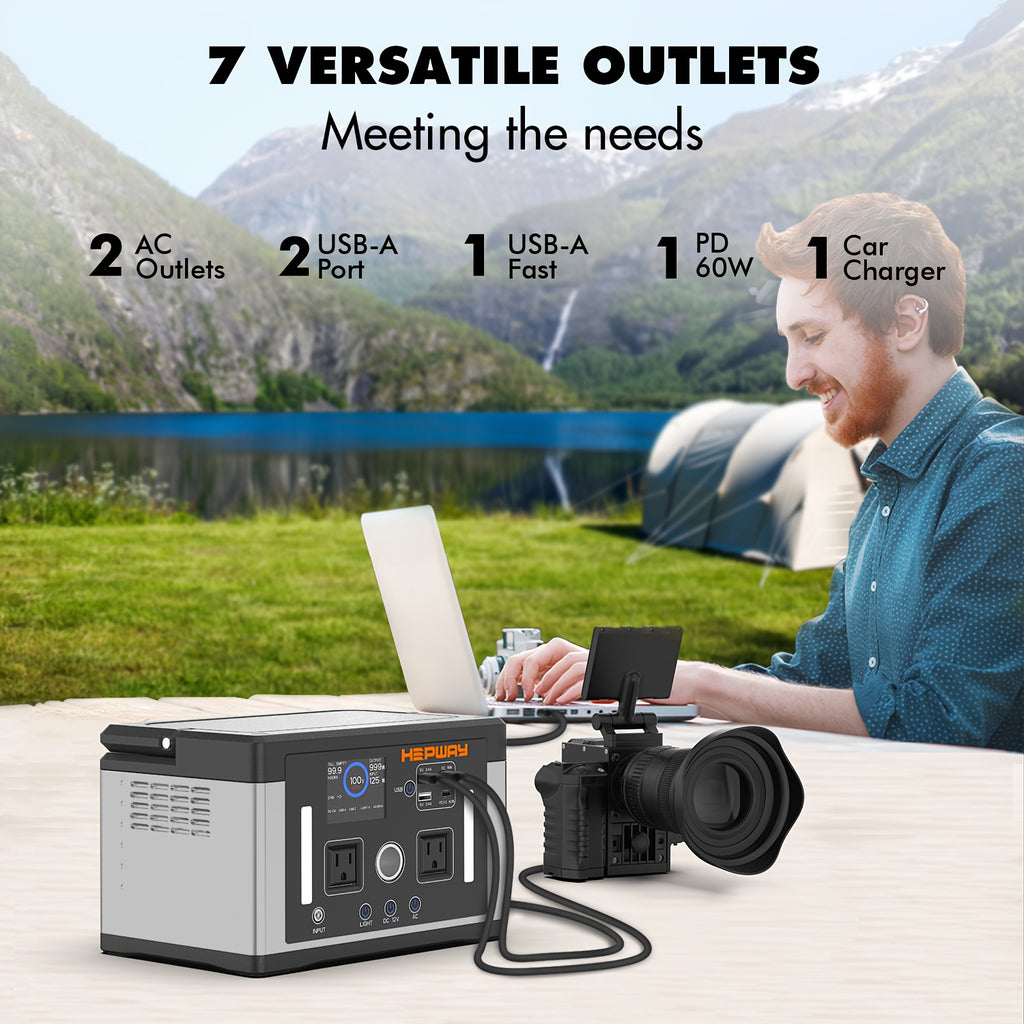 2400W Peak Solar Generator, Portable Power Station 700W 577Wh Backup Battery Pure Sine Wave with 120V AC Output Car Outlets PD 60W QC3.0, Refrigerator Mode Power Supply Bank for Camping, RVs, Blackout, CPAP, Black Friday, Thanksgiving, Christmas