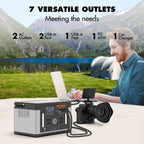 2400W Peak Solar Generator, Portable Power Station 700W 577Wh Backup Battery Pure Sine Wave with 120V AC Output Car Outlets PD 60W QC3.0, Refrigerator Mode Power Supply Bank for Camping, RVs, Blackout, CPAP, Black Friday, Thanksgiving, Christmas