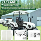 Tractor Canopy Compatible with All ROPS 48-3/8" X 48-3/8" Equipped Tractors and Mowers with a 2" x 2" or 2" x 3" ROPS (Will Add About 4'' to The Height of The Tractor, Red/Orange/Green/Wthite)
