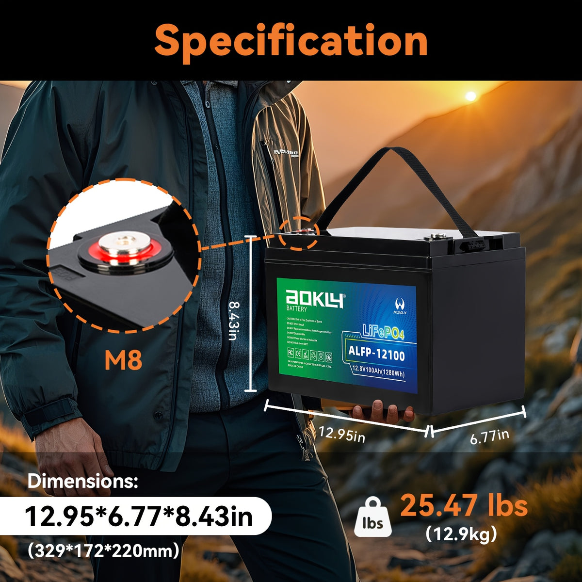 12V 100AH/150AH LiFePO4 Battery, 1280Wh, Capable Of Over 18, 000 Deep Cycle Recharges, Built-in 100A BMS, Perfect for RVs, Boats, Solar Trolling Motors, Camping, Solar Off-grid Systems, And More.
