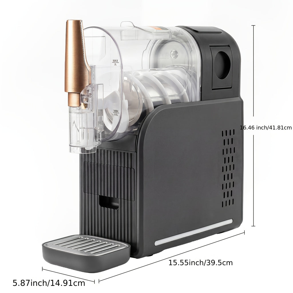 [Slushie Machine 2L] Slushie Machine 2L Capacity For Home, Compressor Frozen Slush Maker No Ice Required, 6 Smart Modes Margarita Cocktail Milk Shake Ice Cream Machine With Self-Clean Function