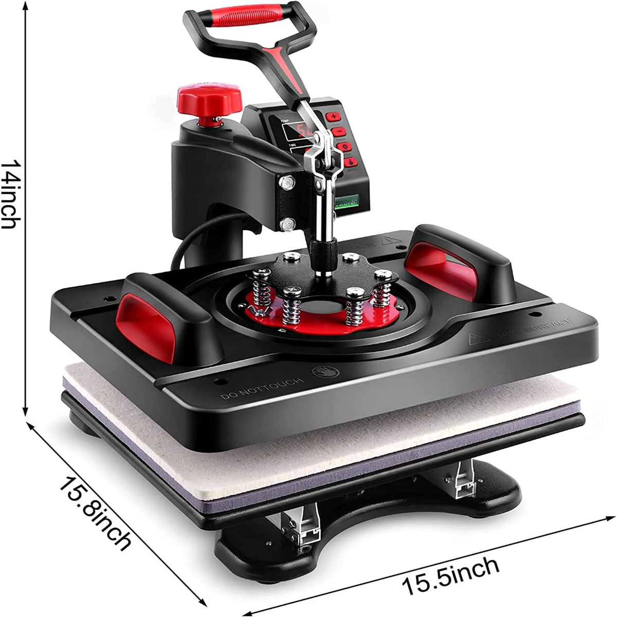 HOMDOX Upgraded 8 in 1 / 5 in 1 Heat Press Machine 15 x 12 Inch Professional Heat Transfer Machine 360-Degree Swing Away Multifunction Industrial-Quality Digital Sublimation Combo Heat Press for T Shirt Mug Hat Plate Cap for Commercial Home