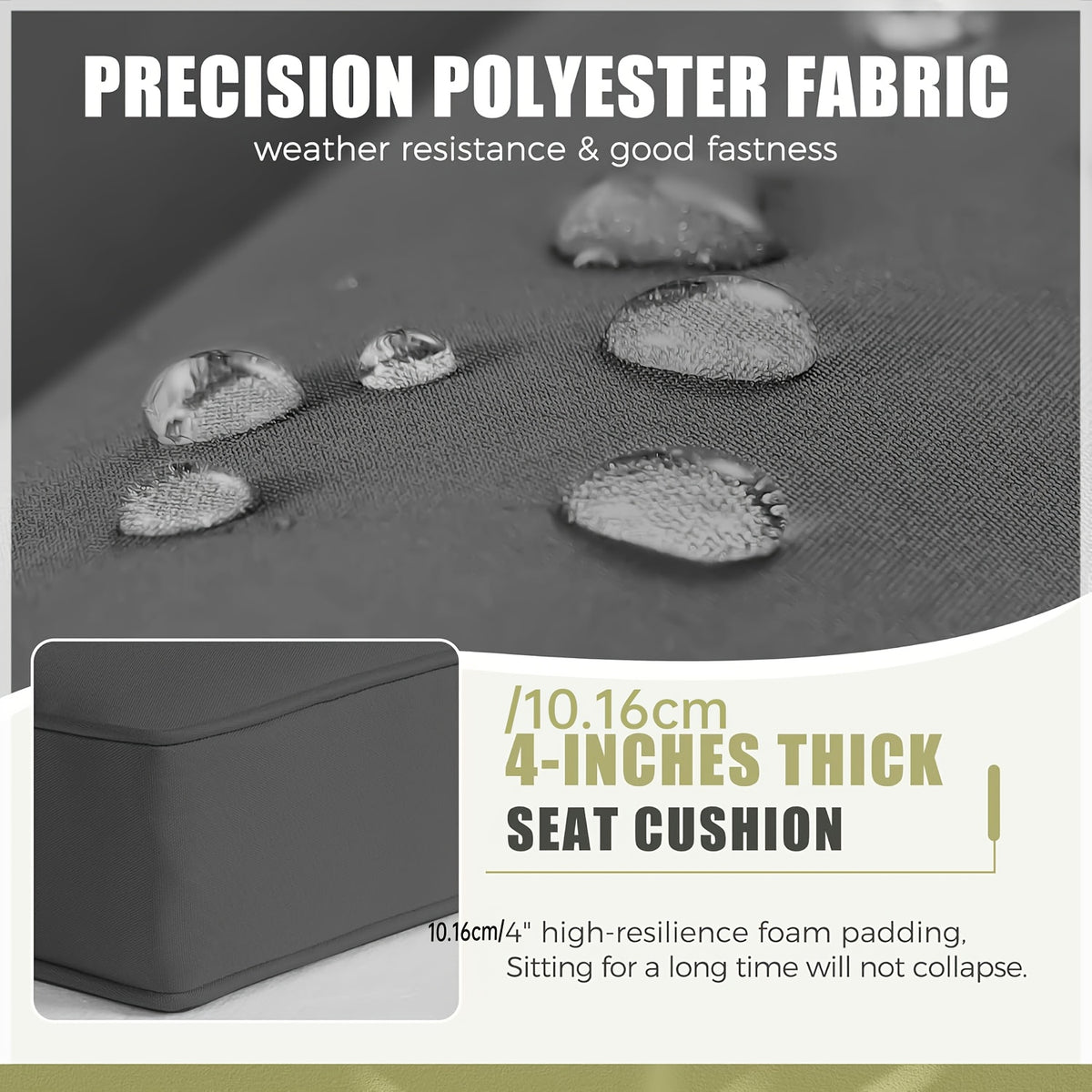 14pcs Outdoor Seat Cushions, Furniture Replacement Cushions with 6 Seat Cushion Covers And 8 Back Covers, for Sofa And Chair, Bench Seat Cushions, Patio Furniture Cushion Covers, Seat Cushion For Bench, Grey Chaise Lounge Cushions, Outside Cushions, Bench