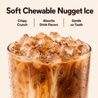 Nugget Ice Maker Countertop, Soft Chewable Pellet Ice Machine, Qunler 33/44Lbs Per Day Self-Cleaning Stainless Steel Ice Maker For Iced Coffee, Soda, Tea And Home Coffee Bar & Gifts For Coffee Lovers