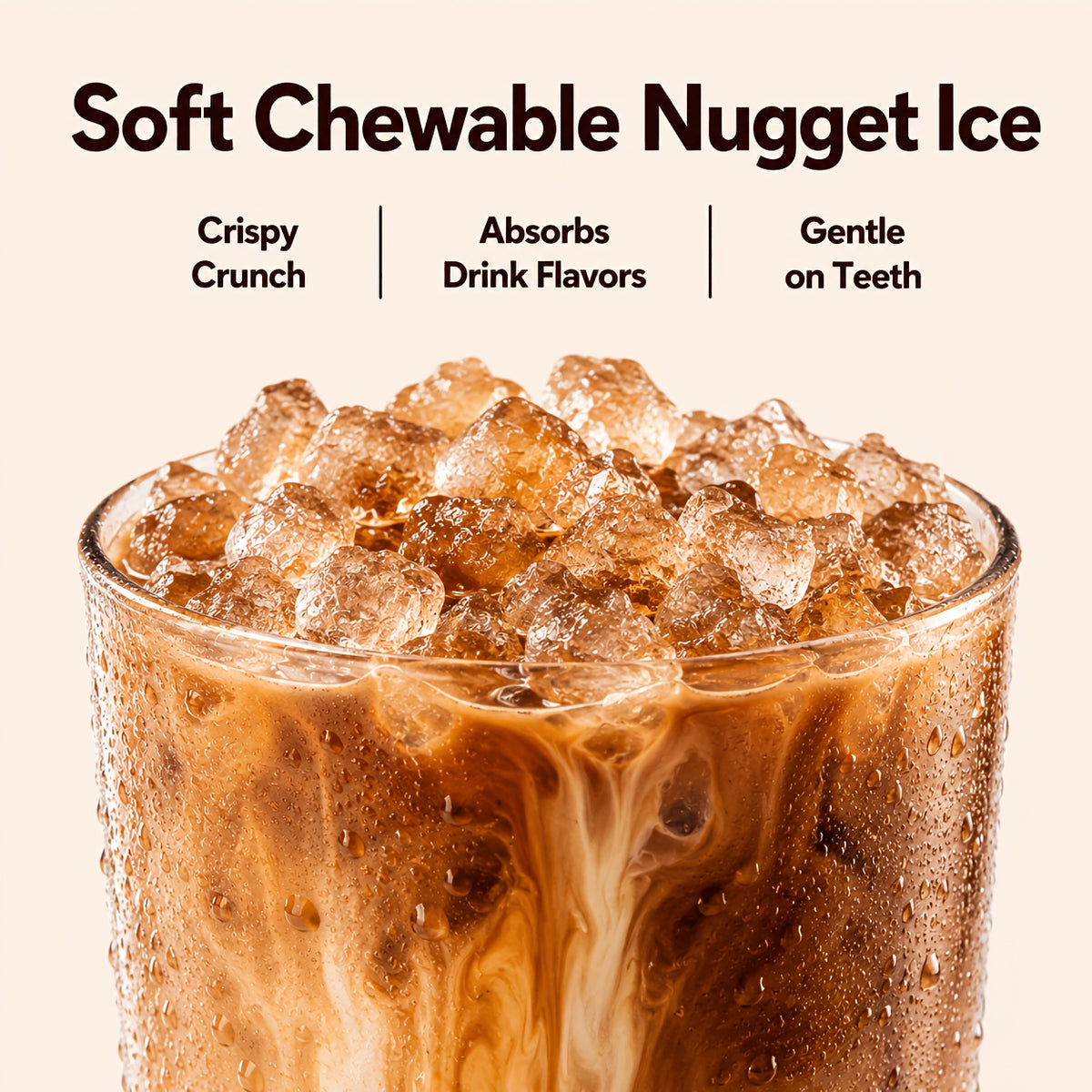Nugget Ice Maker Countertop, Soft Chewable Pellet Ice Machine, Qunler 33/44Lbs Per Day Self-Cleaning Stainless Steel Ice Maker For Iced Coffee, Soda, Tea And Home Coffee Bar & Gifts For Coffee Lovers