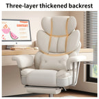 Executive Office Chair with Footrest — Oversized High-Back Recliner Rated to 500 lb for Home Desk Seating