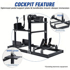Mokapit More Sturdy Aluminum Alloy Racing Simulator Cockpit Fits for Logitech/ Thrustmaster/ Fanatec/ Moza G29 G920 G923 T300RS Gaming Steering Wheel Stand Excludes Shift Levers Steering Wheels Pedals