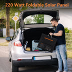 Portable Solar Panel Set — MHPOWOS 2-Piece 220W 40V Foldable Design for Power Stations, Camping and RV Use