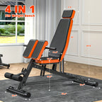 Home Gym Weight Bench, 5-In-1 Adjustable Workout Bench for Abs, Back, Glutes And Core Training, Heavy Duty 1000LBS Capacity