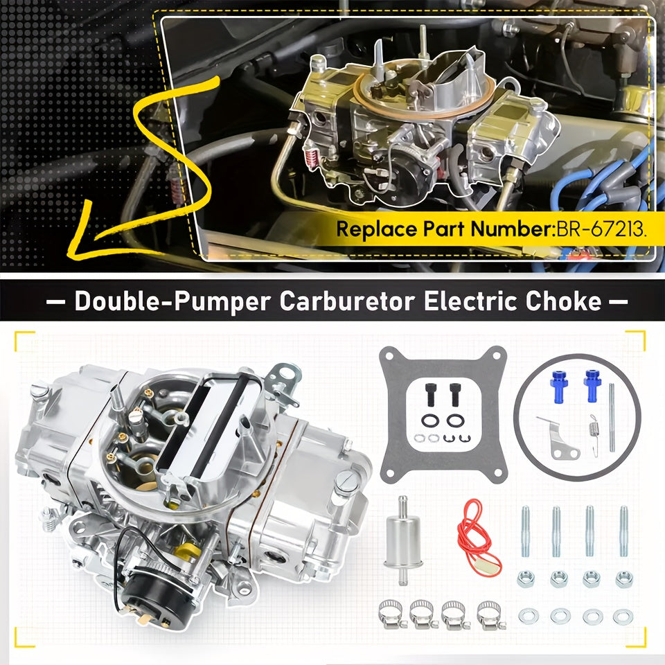 FOR Holley Quick Fuel Brawler 750CFM Double Pumper 4 Barrel Carb Echoke BR-67213 Motorcycle