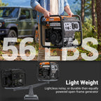 4000W Portable Inverter Generator, Low Noise Technology, 30A RV Outlet, Suitable for Home Emergencies, Emergency Use, and Camping, Can Handle Extreme Snowstorms and Hurricanes, Complies with EPA Standards