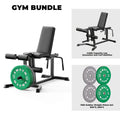 Leg Extension Curl Machine for Home Gym Lower-Body Workouts, Adjustable Seated Extension and Lying Curl Station for 1" or 2" Plates