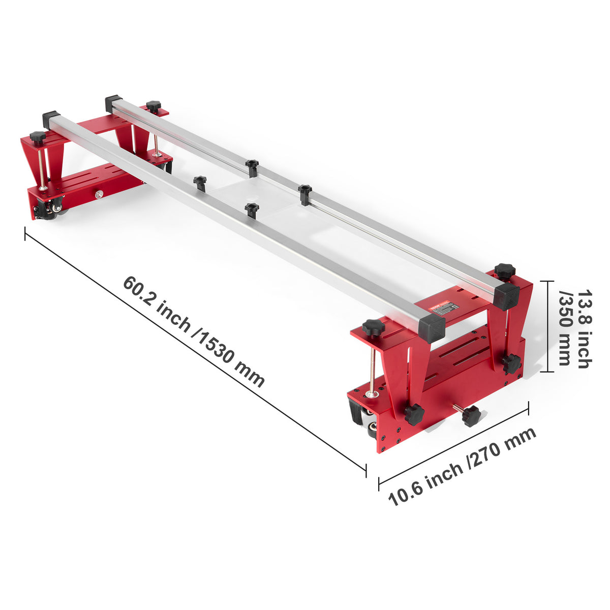 VEVOR Router Sled Adjustable Wood Slab Flattening Mill Router Jig 64" Length