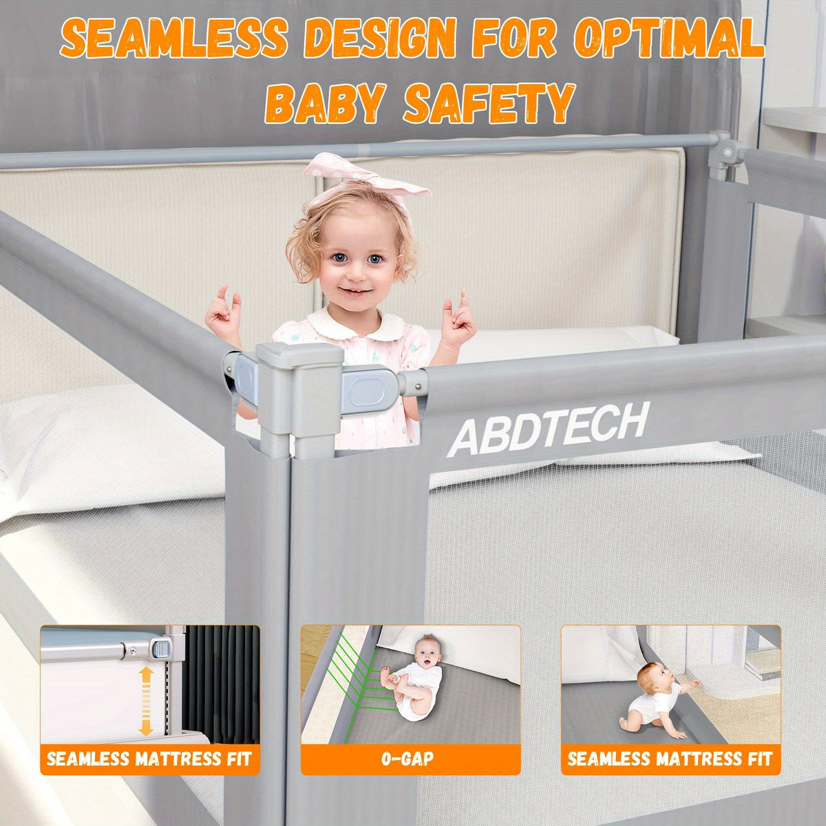 (3 Packs with Bar) Bed Rail Guard for Baby, Safety Bed Rail for Toddlers, Reinforced Large S-Shape, Height Adjustment, Dual Side Lifting, Fit for King Size Bed