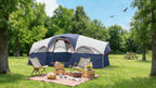 8-Person Family Camping Tent with Removable Two-Room Divider for Quick Outdoor Setup and Open Views