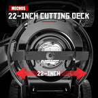 22 Inch 201cc 4-Cycle Engine 3-Position Cutting Height Adjustment 3-in-1 Gas Walk Behind Lawn Mower, 65L Grass Catcher, An Installation Kit And Four Wheels Are Included 3200RPM, 14 Gal Grass Bin