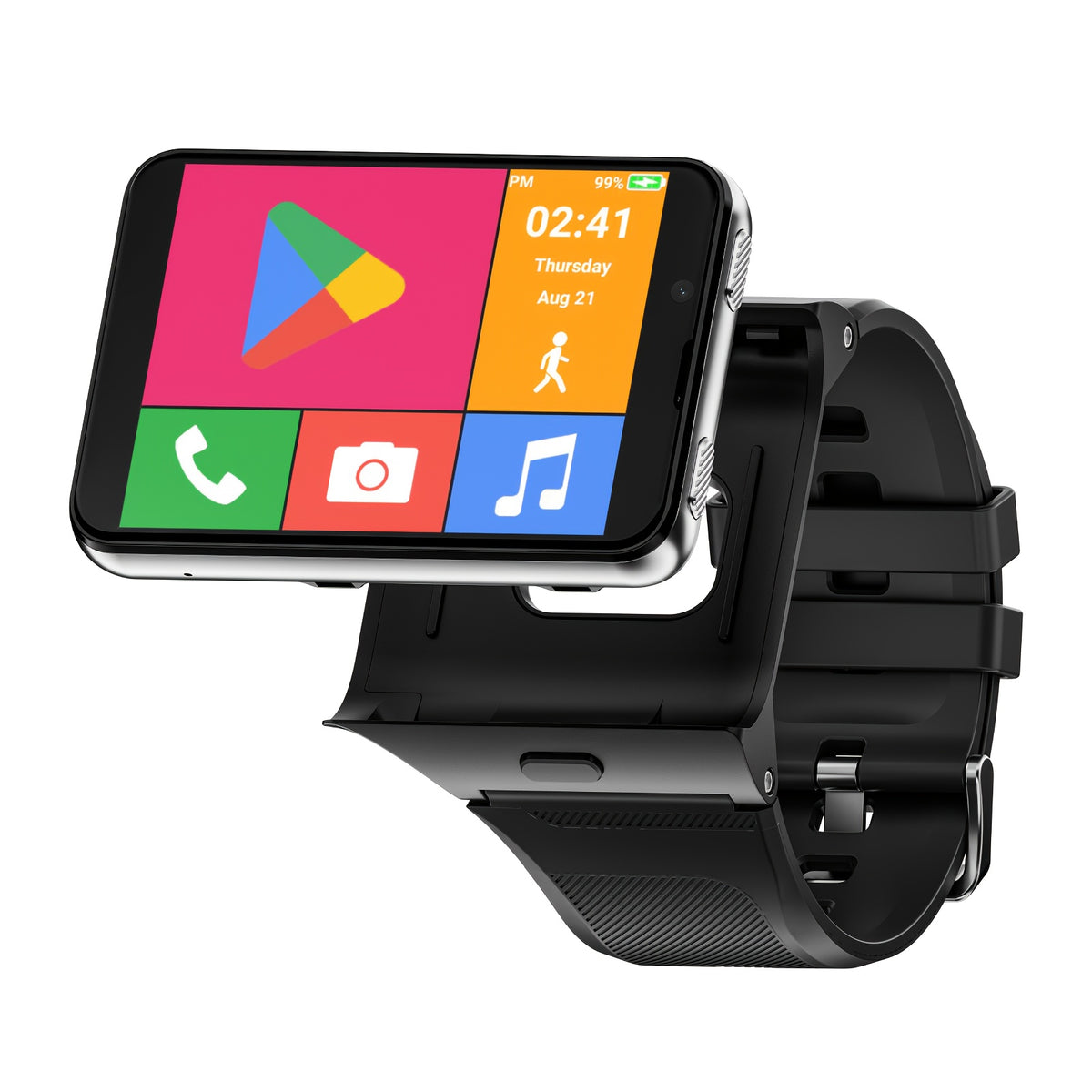 Android Smart Watch LOKMAT APPLLP MAX with Detachable Strap for 4G/WiFi Video Calls and Dual Cameras