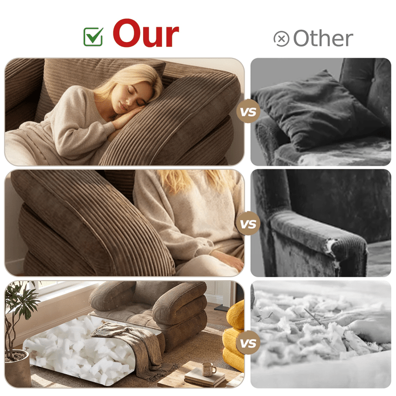 Black Friday Deal, Local Warehouse Ship 3-in-1 Compression Fold Sofa Bed, Single Convertible Chair Bed W/ Backrest & Pillow, Multi-Functional Lounge for Living Room Bedroom Apartment, for Napping, Overnight Guests, Reading & Relax, Great Gift Option