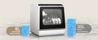 Countertop Dishwasher with 5+2 Programs, Air-Dry, Timer Function, Baby Care, 360° Dual Spray, 167℉ High-Temperature, No Plumbing Required, Portable Dishwasher with 1.32gal Built-in Water Tank, Mini Dishwasher for Home, Apartments, RVs