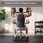 Shoulder Press Machine for Home Gym, Deltoid Strength Trainer with Adjustable Seat And Arm Handles, Heavy Duty Upper Body Workout Equipment