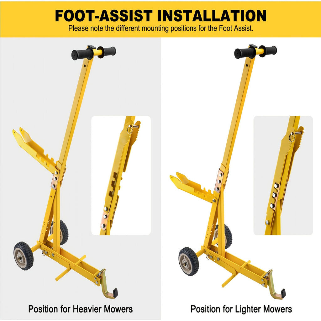 800 LBS Lawn Mower Lift Jack, Foldable Heavy Duty Zero Turn Mower Jack, Compatible with ZTR, Commercial And Walk-Behind Mowers, Comes with Installation Guide