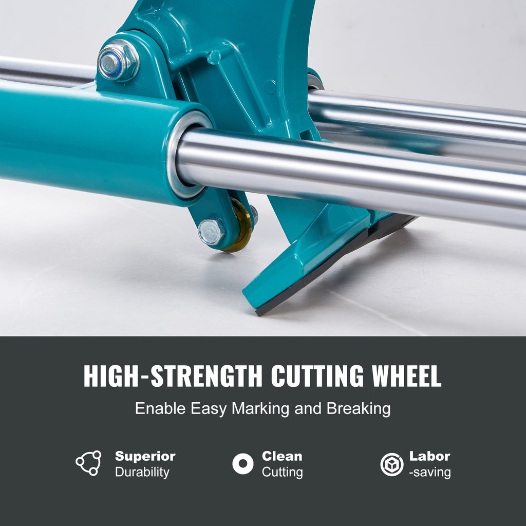 Manual Tile Cutter by VEVOR for Cuts up to 48 Inches with Double-Rail Support in Remodeling Projects