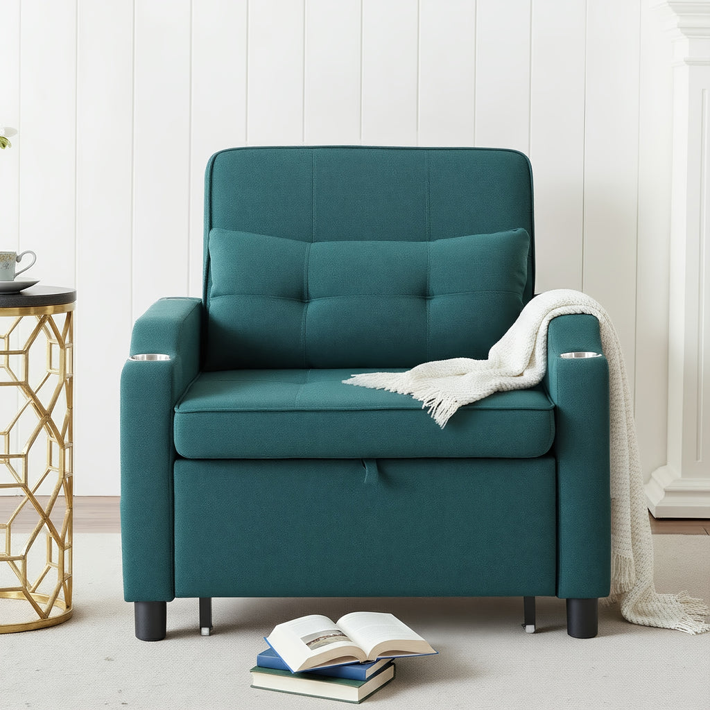 3-in-1 Folding Sofa Bed - Convertible Sleeper Chair to Bed, Space-Saving Modern Furniture for Small Apartments, Dorms, Offices
