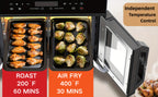 Air Fryer Toaster Oven Combo, 24 QT French-Door Countertop Oven with 15 Cooking Functions and Digital Controls