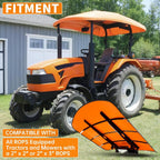 Tractor Canopy Compatible with All ROPS 48-3/8" X 48-3/8" Equipped Tractors and Mowers with a 2" x 2" or 2" x 3" ROPS (Will Add About 4'' to The Height of The Tractor, Red/Orange/Green/Wthite)